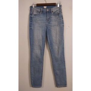 J. Crew Stretch Skinny Jeans High Rise Blue Denim Womens Size  27